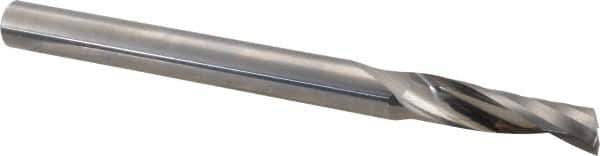 Accupro - 12mm Cutting Diam x 40mm Length of Cut, 1 Flute, Upcut Spiral Router Bit - Uncoated, Right Hand Cut, Solid Carbide, 150mm OAL x 12mm Shank Diam, Single Edge, 21° Helix Angle - Exact Industrial Supply