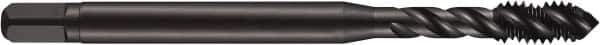 DORMER - 7/16-20 UNF 3 Flute 3B Modified Bottoming Spiral Flute Tap - Powdered Metal, Oxide Finish, 3-5/32" OAL, Right Hand Flute, Right Hand Thread, H3, Series E038 - Exact Industrial Supply