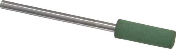 Value Collection - 5mm Max Diam x 15mm Long, Cylinder, Rubberized Point - Fine Grade, Ceramic, Mounted - Exact Industrial Supply
