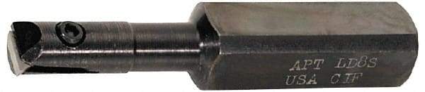 APT - 1-1/16" Min Bore Diam, 7-1/2" OAL, 1" Shank Diam, Indexable Boring Bar - 5-1/4" Max Bore Depth, TPG 321 Insert, Screw Holding Method - Exact Industrial Supply