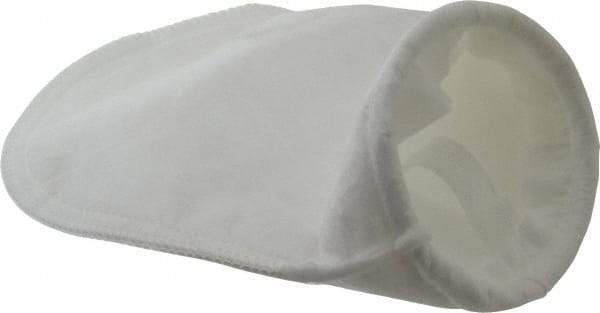 Pentair - 100 Micron, Size 3, 15 GPM Max Flow, High Efficiency Bag Filter - 4.1 Inch Diameter, 8 Inch Long, 1/2 Sq. Ft. - Exact Industrial Supply