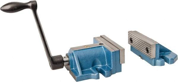 Bison - 6" Jaw Width, Horizontal Stationary Machine Vise - Manual Operation, 1 Station, 3" Deep, 8,990 Lb Max Clamp Force - Exact Industrial Supply