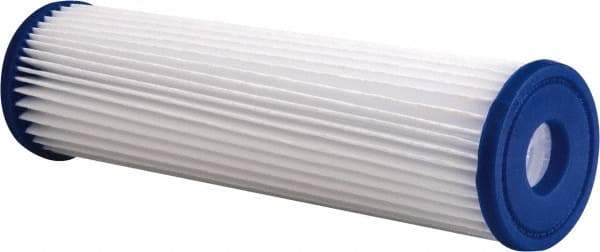 Pentair - 2-5/8" OD, 30µ, Non-Woven Polyester Pleated Cartridge Filter - 9-3/4" Long, Reduces Sediments - Exact Industrial Supply