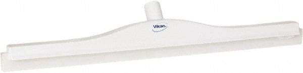 Vikan - 24" Rubber Blade Floor Squeegee - Double Edge, White, Plastic Holder - Exact Industrial Supply