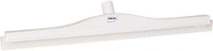 Vikan - 24" Rubber Blade Floor Squeegee - Double Edge, White, Plastic Holder - Exact Industrial Supply