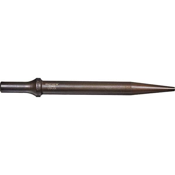 Mayhew - 3/16" Head Width, 7-1/2" OAL, Tapered Punch Chisel - Round Drive, Round Shank, Steel - Exact Industrial Supply
