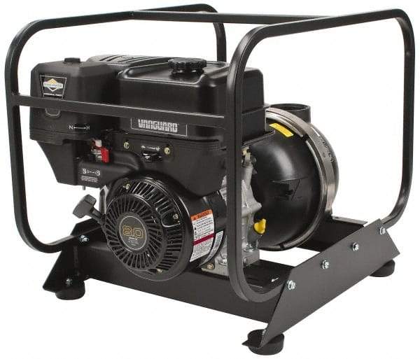 Value Collection - 8 HP, 3,600 RPM, 3 Port Size, B and S Intek, Self Priming Engine Pump - Polyester, Silicon Carbide Shaft Seal - Exact Industrial Supply