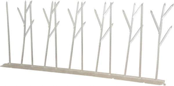 Bird-X - Plastic Bird Spikes - 4-1/2 Inch High x 2-1/4 Inch Wide x 10 Ft. Long x 0.5 Inch Thick - Exact Industrial Supply