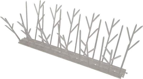 Bird-X - Plastic Bird Spikes - 4-1/2 Inch High x 4-1/2 Inch Wide x 10 Ft. Long x 1 Inch Thick - Exact Industrial Supply