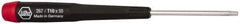 Wiha - T10 Torx Driver - 1-9/16" Blade Length, 5-3/4" OAL, Tapered Handle - Exact Industrial Supply