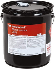 3M - 5 Gal Silver Metal Sealant - Dries to a Tough, Flexible Film, Water, Oil & Fuel Resistant, Retains Sealing Properties, Bonds & Seals Aluminum to Glass, Metals & Woods - Exact Industrial Supply