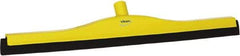 Vikan - 24" Foam Rubber Blade Bench Squeegee - Double Edge, Yellow, Plastic Holder - Exact Industrial Supply