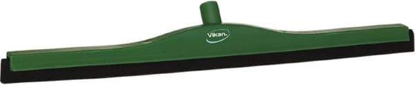 Vikan - 28" Foam Rubber Blade Bench Squeegee - Double Edge, Green, Plastic Holder - Exact Industrial Supply