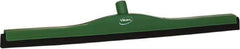 Vikan - 28" Foam Rubber Blade Bench Squeegee - Double Edge, Green, Plastic Holder - Exact Industrial Supply