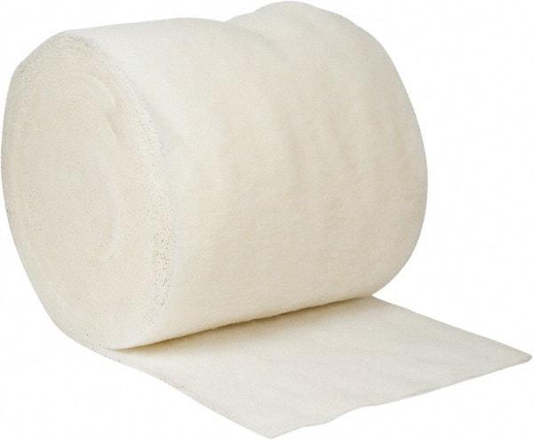 Made in USA - 135' Long x 36" Wide x 1/2" Thick Polyester Media Air Filter Media Roll - MERV 4, 78% Arrestance Efficiency, 500 FPM Max Air Flow, 0.08" wpg Init Resist, 1" wpg Final Resist, 30% Particle Capture Efficiency, Use with Paint Booths - Exact Industrial Supply