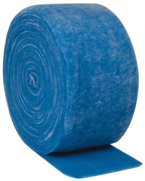 Made in USA - 135' Long x 16" Wide x 1/2" Thick Polyester Media Air Filter Media Roll - MERV 4, 80% Arrestance Efficiency, 500 FPM Max Air Flow, 0.1" wpg Init Resist, 1" wpg Final Resist, 30% Particle Capture Efficiency, Use with Any Unit - Exact Industrial Supply