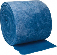Made in USA - 135' Long x 25" Wide x 1/2" Thick Polyester Media Air Filter Media Roll - MERV 4, 80% Arrestance Efficiency, 500 FPM Max Air Flow, 0.1" wpg Init Resist, 1" wpg Final Resist, 30% Particle Capture Efficiency, Use with Any Unit - Exact Industrial Supply