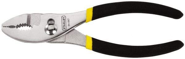 Stanley - 6-3/4" OAL, 1-7/16" Jaw Length, Slip Joint Pliers - 2 Positions, Serrated Jaw, Slip Joint Head, Slip Joint Plier Tool, Serrated Pipe Jaw - Exact Industrial Supply