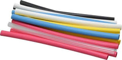 3M - 6" Long, 2:1, Polyolefin Heat Shrink Electrical Tubing - Black, Blue, Clear, Green, Red, White, Yellow - Exact Industrial Supply