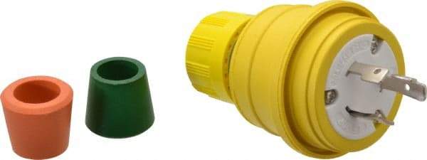 Value Collection - 125 Volt, 20 Amp, L5-20 Configuration, Industrial Grade, Ungrounded Plug - 2 Poles, IP67 - Exact Industrial Supply