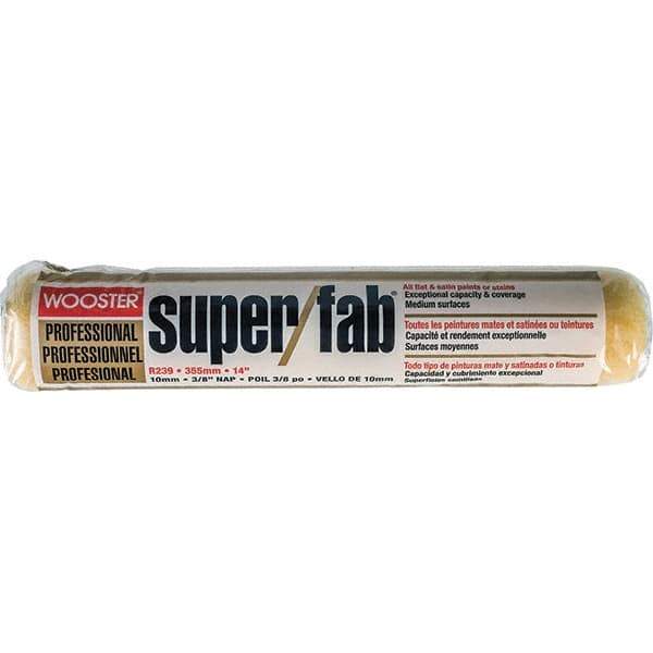 Wooster Brush - 3/8" Nap, 14" Wide Paint Roller - Medium Texture, Synthetic Knit - Exact Industrial Supply