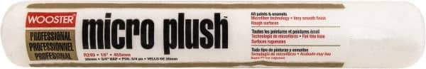 Wooster Brush - 3/4" Nap, 18" Wide Paint Roller - Semi-Rough to Rough Texture, Microfiber - Exact Industrial Supply