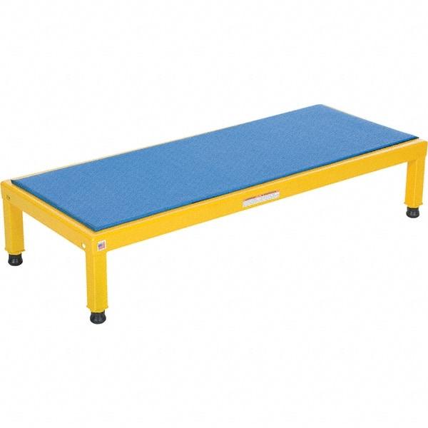 Vestil - 9" High x 19" Wide x 48" Deep, Yellow Step Stand - Steel, 500 Lb Capacity - Exact Industrial Supply
