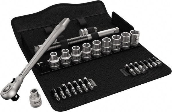 Wera - 1/2" Drive Standard Socket Set - 3/8 to 13/16" - Exact Industrial Supply