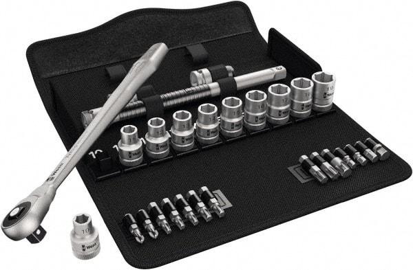 Wera - 1/2" Drive Standard Socket Set - 10 to 19mm - Exact Industrial Supply