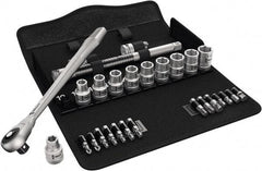 Wera - 1/2" Drive Standard Socket Set - 3/8 to 13/16" - Exact Industrial Supply