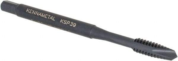 Kennametal - #6-32, 2 Flute, Oxide Finish, Vanadium High Speed Steel Spiral Point Tap - Plug Chamfer, Right Hand Thread, 2" OAL, 9.7mm Thread Length, 3.58mm Shank Diam, 3B Class of Fit, Series GOtap - Exact Industrial Supply
