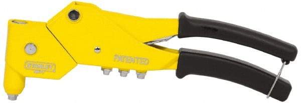 Stanley - Swivel Head Hand Riveter - 3/32 to 3/16" Rivet Capacity, 11-1/2" OAL - Exact Industrial Supply