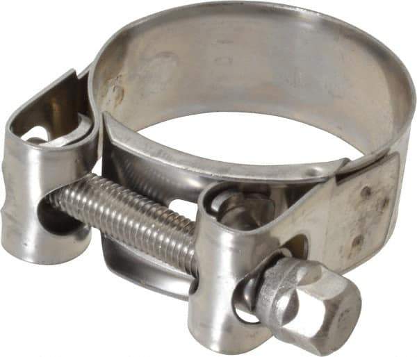 Mikalor - 1-5/8" Hose, 0.78" Wide x 0.04" Thick, T-Bolt Hose Clamp - 1.58 to 1.69" Diam, Stainless Steel - Exact Industrial Supply