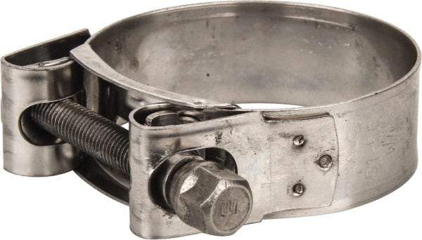 Mikalor - 2-1/16" Hose, 0.78" Wide x 0.04" Thick, T-Bolt Hose Clamp - 2 to 2.17" Diam, Stainless Steel - Exact Industrial Supply