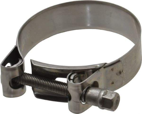 Mikalor - 2-5/8" Hose, 0.78" Wide x 0.04" Thick, T-Bolt Hose Clamp - 2.48 to 2.68" Diam, Stainless Steel - Exact Industrial Supply