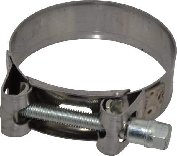 Mikalor - 2-5/8" Hose, 0.78" Wide x 0.04" Thick, T-Bolt Hose Clamp - 2.48 to 2.68" Diam, Stainless Steel Band, Housing & Zinc Plated Screw - Exact Industrial Supply