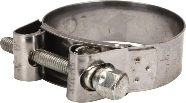 Mikalor - 2-3/4" Hose, 0.98" Wide x 0.04" Thick, T-Bolt Hose Clamp - 2.68 to 2.87" Diam, Stainless Steel Band, Housing & Zinc Plated Screw - Exact Industrial Supply