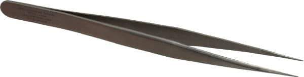 Aven - 4-3/4" OAL 1-SA Precision Tweezers - Stainless Steel, 1-SA Pattern - Exact Industrial Supply