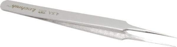 Aven - 4-1/2" OAL 4-SA Precision Tweezers - Stainless Steel, 4-SA Pattern - Exact Industrial Supply