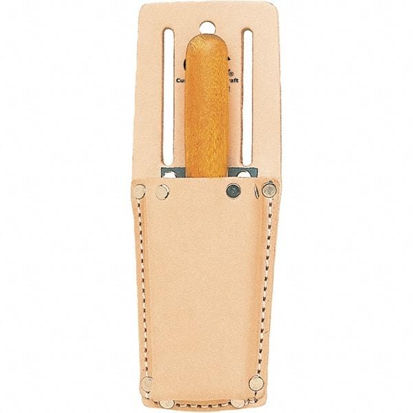 CLC - Knife Holster with 1 Pocket - Leather, Natural (Color), 2" Wide x 6" High x 1-1/4" Deep - Exact Industrial Supply