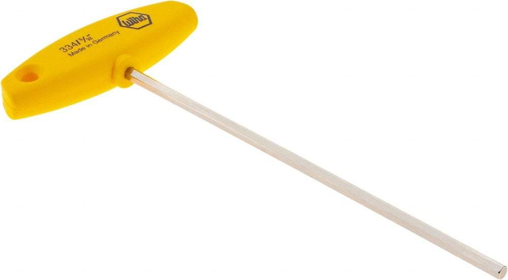 Wiha - 5/32" Hex, T-Handle, Hex Key - 6" OAL, Inch System of Measurement - Exact Industrial Supply