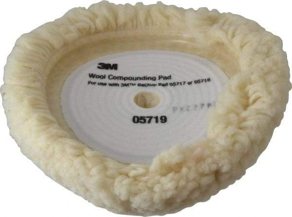 3M - 9" Diam Wool Bonnet Pad - Wool - Exact Industrial Supply