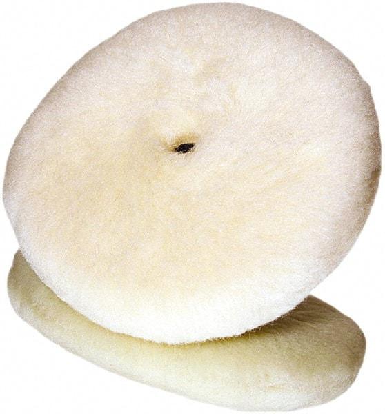 3M - 9" Diam Wool Buffing & Backing Pad - Quick Connect Attachment - Exact Industrial Supply