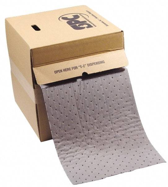 Brady SPC Sorbents - 23 Gal Capacity per Package, Universal Roll - 150' Long x 15" Wide, Gray, Polypropylene - Exact Industrial Supply