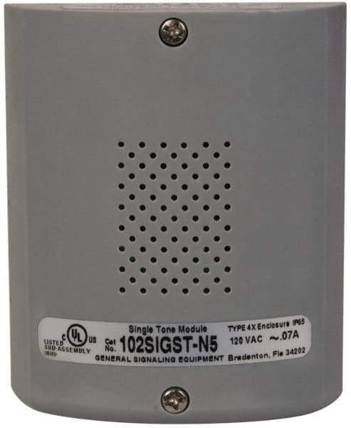 Edwards Signaling - 120 VAC, Base Mount Signal Combination Tone Card - 3R, 4X NEMA Rated, IP54 Ingress Rating, 0.05 Amp, 79 dB at 10 Ft. to 89 dB at 1m Adjustable Output, For Use with 102 Series Stacklights - Exact Industrial Supply