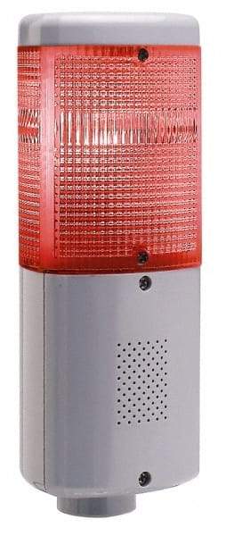 Edwards Signaling - LED Lamp, Amber, Blue, Red, Flashing and Steady, Stackable Tower Light Module - 24 VDC, 0.11 Amp, IP65 Ingress Rating, 3R, 4X NEMA Rated, Pipe Mount - Exact Industrial Supply