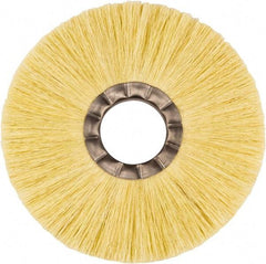 Weiler - 8" OD, 2" Arbor Hole, Natural Fiber Wheel Brush - 5/8" Face Width, 2-1/2" Trim Length, 5,000 RPM - Exact Industrial Supply