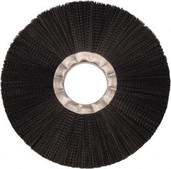 Weiler - 8" OD, 2" Arbor Hole, Nylon Wheel Brush - 3/4" Face Width, 2-1/2" Trim Length, 0.02" Filament Diam, 5,000 RPM - Exact Industrial Supply