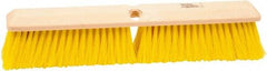 Weiler - 18" General Purpose Polypropylene Push Broom - 3" Bristle Length, Foam Block, Threaded Handle Connection, Handle Sold Separately - Exact Industrial Supply