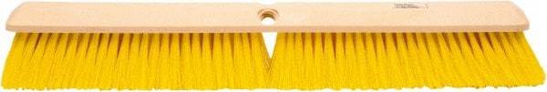 Weiler - 24" General Purpose Polypropylene Push Broom - 3" Bristle Length, Foam Block, Threaded Handle Connection, Handle Sold Separately - Exact Industrial Supply
